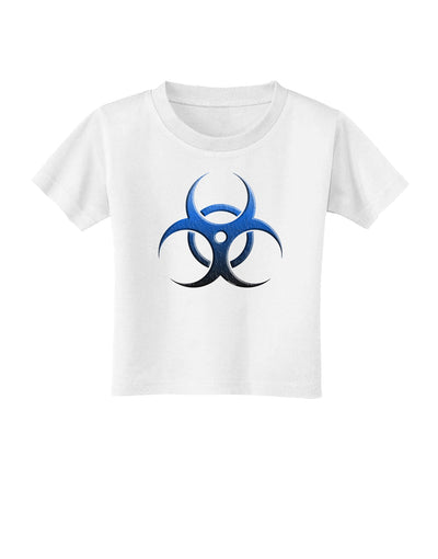 Biohazard Symbol Blue Stone - Apocalypse Toddler T-Shirt-Toddler T-Shirt-TooLoud-White-2T-Davson Sales