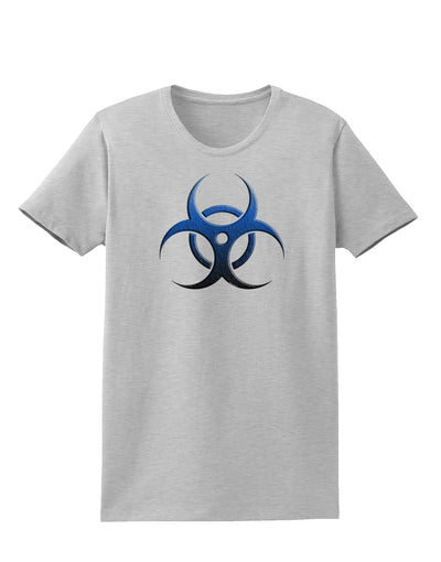 Biohazard Symbol Blue Stone - Apocalypse Womens T-Shirt-Womens T-Shirt-TooLoud-AshGray-X-Small-Davson Sales