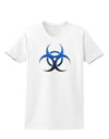 Biohazard Symbol Blue Stone - Apocalypse Womens T-Shirt-Womens T-Shirt-TooLoud-White-X-Small-Davson Sales