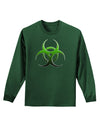 Biohazard Symbol Green Stone-Apocalypse Adult Long Sleeve Dark T-Shirt-TooLoud-Dark-Green-Small-Davson Sales