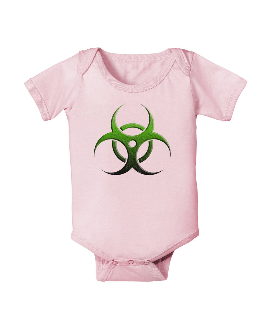 Biohazard Symbol Green Stone-Apocalypse Baby Romper Bodysuit-Baby Romper-TooLoud-White-06-Months-Davson Sales