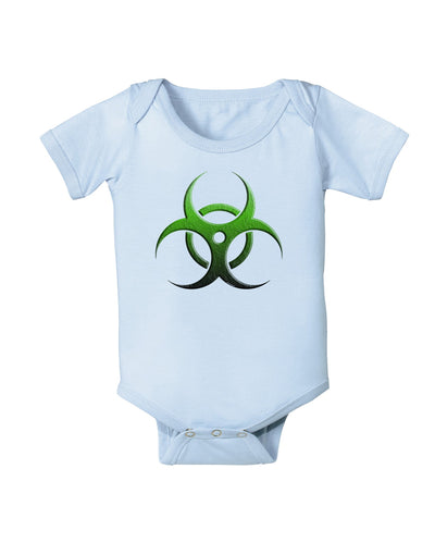 Biohazard Symbol Green Stone-Apocalypse Baby Romper Bodysuit-Baby Romper-TooLoud-Light-Blue-06-Months-Davson Sales