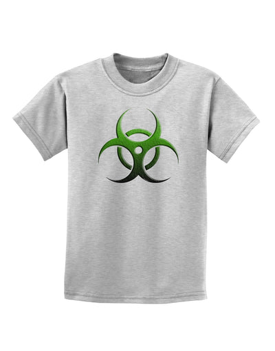 Biohazard Symbol Green Stone-Apocalypse Childrens T-Shirt-Childrens T-Shirt-TooLoud-AshGray-X-Small-Davson Sales