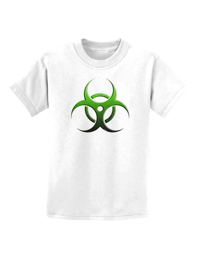 Biohazard Symbol Green Stone-Apocalypse Childrens T-Shirt-Childrens T-Shirt-TooLoud-White-X-Small-Davson Sales