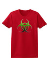 Biohazard Symbol Green Stone-Apocalypse Womens Dark T-Shirt-Womens T-Shirt-TooLoud-Red-X-Small-Davson Sales