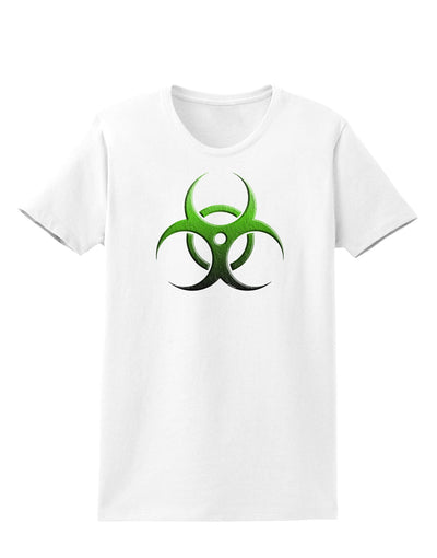 Biohazard Symbol Green Stone-Apocalypse Womens T-Shirt-Womens T-Shirt-TooLoud-White-X-Small-Davson Sales