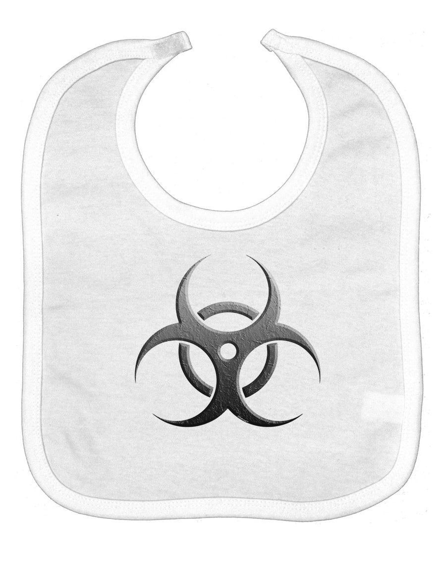 Biohazard Symbol Grey Stone - Apocalypse Baby Bib