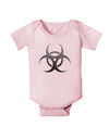 Biohazard Symbol Grey Stone - Apocalypse Baby Romper Bodysuit-Baby Romper-TooLoud-Light-Pink-06-Months-Davson Sales