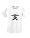 Biohazard Symbol Grey Stone - Apocalypse Childrens T-Shirt-Childrens T-Shirt-TooLoud-White-X-Small-Davson Sales