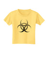 Biohazard Symbol Grey Stone - Apocalypse Toddler T-Shirt-Toddler T-Shirt-TooLoud-Daffodil-Yellow-2T-Davson Sales