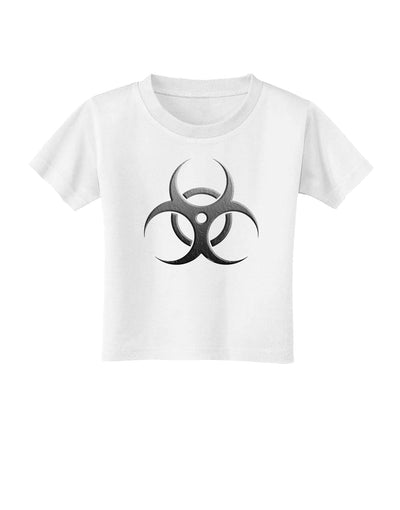 Biohazard Symbol Grey Stone - Apocalypse Toddler T-Shirt-Toddler T-Shirt-TooLoud-White-2T-Davson Sales