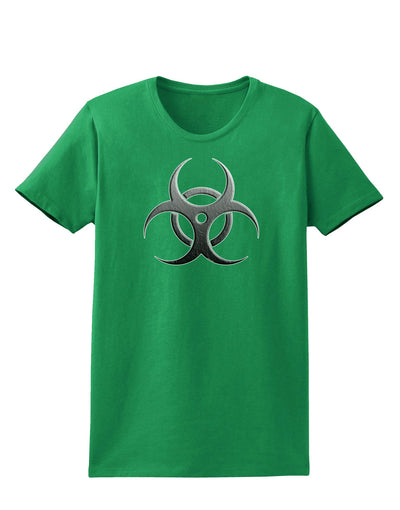 Biohazard Symbol Grey Stone - Apocalypse Womens Dark T-Shirt-Womens T-Shirt-TooLoud-Kelly-Green-X-Small-Davson Sales