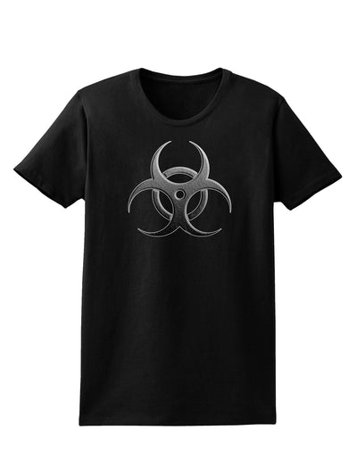 Biohazard Symbol Grey Stone - Apocalypse Womens Dark T-Shirt-Womens T-Shirt-TooLoud-Black-X-Small-Davson Sales