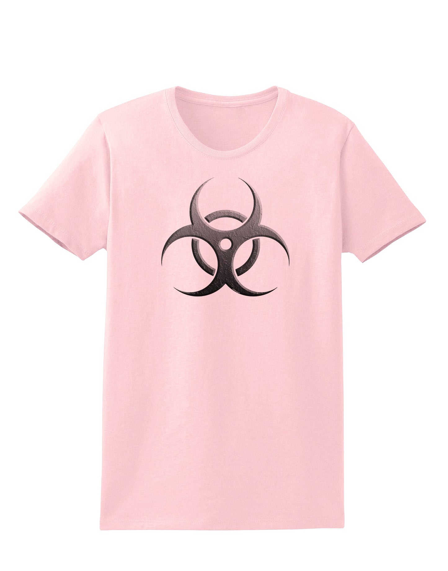Biohazard Symbol Grey Stone - Apocalypse Womens T-Shirt-Womens T-Shirt-TooLoud-PalePink-X-Small-Davson Sales