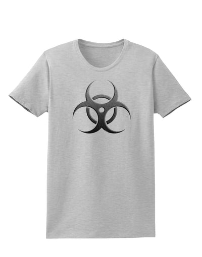 Biohazard Symbol Grey Stone - Apocalypse Womens T-Shirt-Womens T-Shirt-TooLoud-AshGray-X-Small-Davson Sales