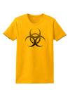 Biohazard Symbol Grey Stone - Apocalypse Womens T-Shirt-Womens T-Shirt-TooLoud-Gold-X-Small-Davson Sales