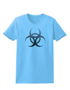 Biohazard Symbol Grey Stone - Apocalypse Womens T-Shirt-Womens T-Shirt-TooLoud-Aquatic-Blue-X-Small-Davson Sales