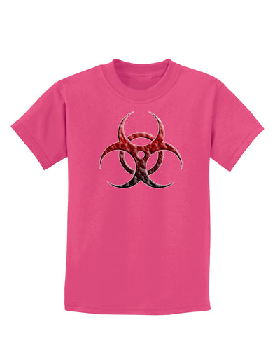 Biohazard Symbol Molecules - Apocalypse Childrens Dark T-Shirt-Childrens T-Shirt-TooLoud-Sangria-X-Small-Davson Sales