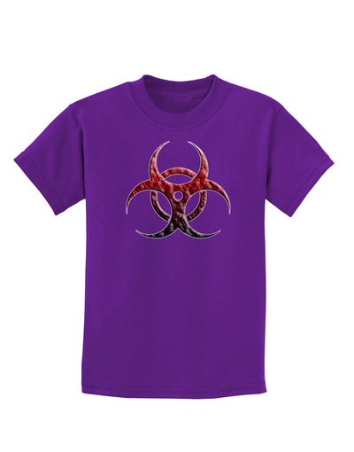 Biohazard Symbol Molecules - Apocalypse Childrens Dark T-Shirt-Childrens T-Shirt-TooLoud-Purple-X-Small-Davson Sales