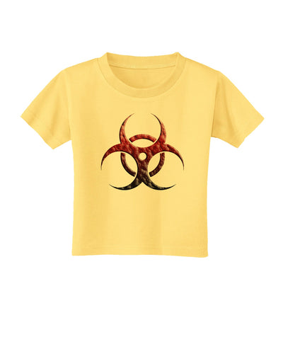 Biohazard Symbol Molecules - Apocalypse Toddler T-Shirt-Toddler T-Shirt-TooLoud-Daffodil-Yellow-2T-Davson Sales