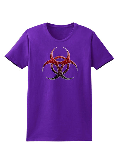 Biohazard Symbol Molecules - Apocalypse Womens Dark T-Shirt-Womens T-Shirt-TooLoud-Purple-X-Small-Davson Sales