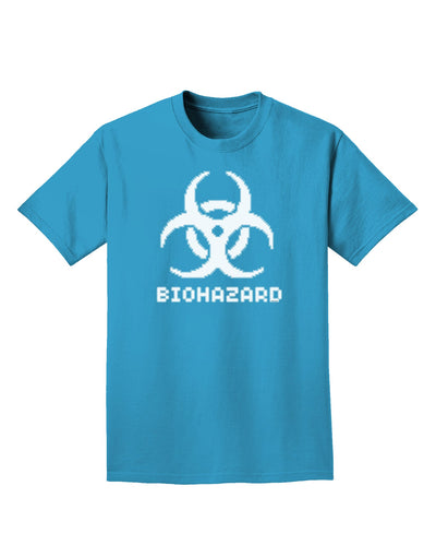 Biohazard Symbol Pixels - Apocalypse Adult Dark T-Shirt-Mens T-Shirt-TooLoud-Turquoise-Small-Davson Sales