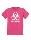 Biohazard Symbol Pixels - Apocalypse Childrens Dark T-Shirt-Childrens T-Shirt-TooLoud-Sangria-X-Small-Davson Sales