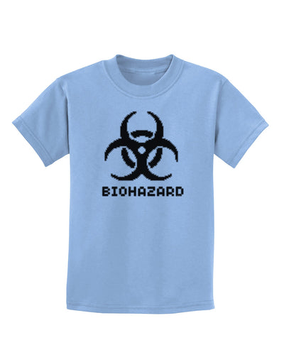 Biohazard Symbol Pixels - Apocalypse Childrens T-Shirt-Childrens T-Shirt-TooLoud-Light-Blue-X-Small-Davson Sales