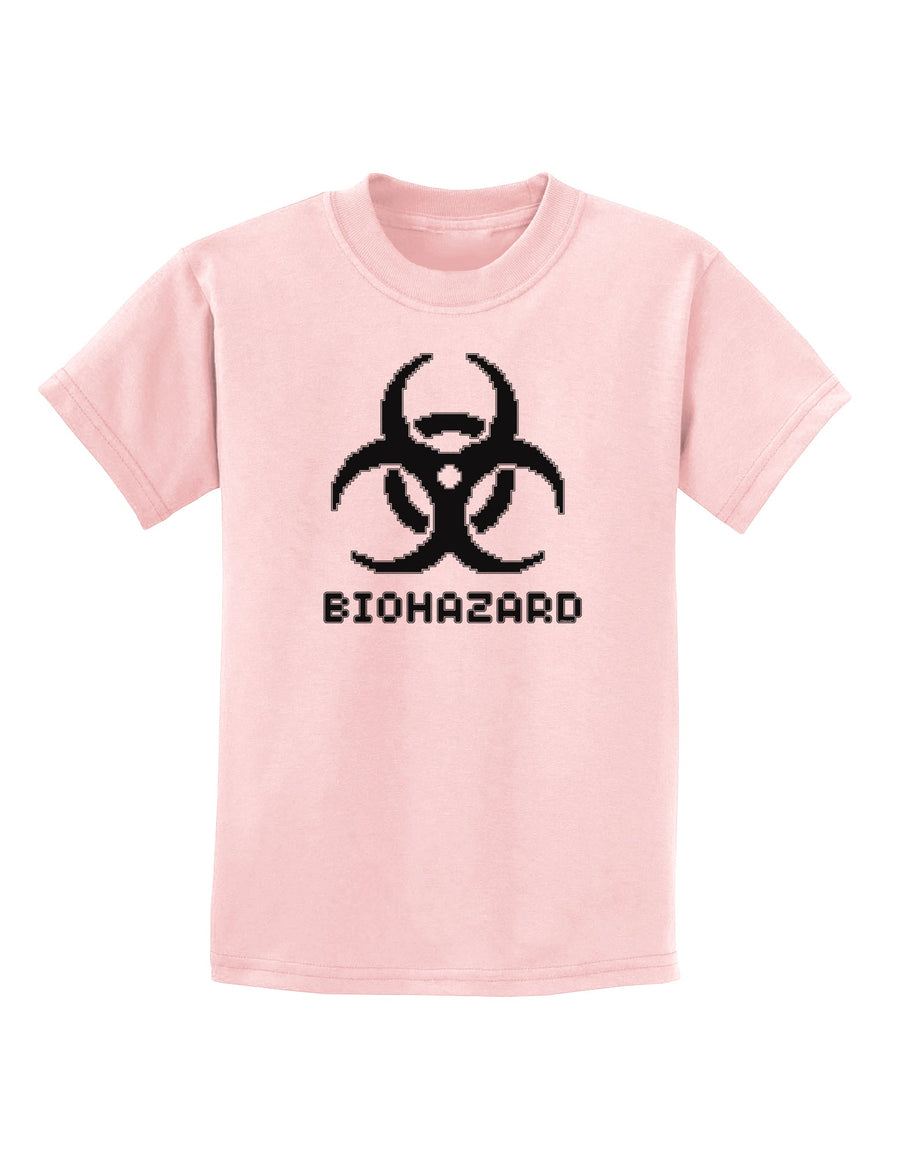 Biohazard Symbol Pixels - Apocalypse Childrens T-Shirt-Childrens T-Shirt-TooLoud-White-X-Small-Davson Sales