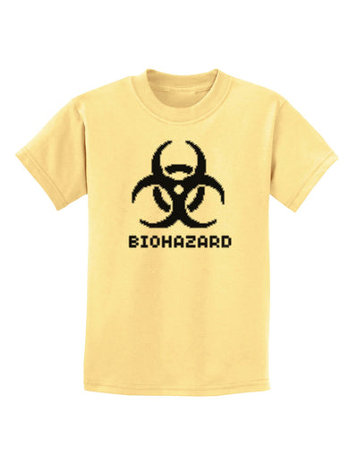 Biohazard Symbol Pixels - Apocalypse Childrens T-Shirt-Childrens T-Shirt-TooLoud-Daffodil-Yellow-X-Small-Davson Sales