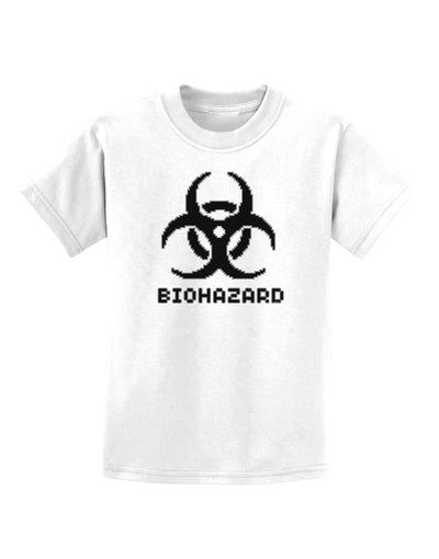 Biohazard Symbol Pixels - Apocalypse Childrens T-Shirt-Childrens T-Shirt-TooLoud-White-X-Small-Davson Sales