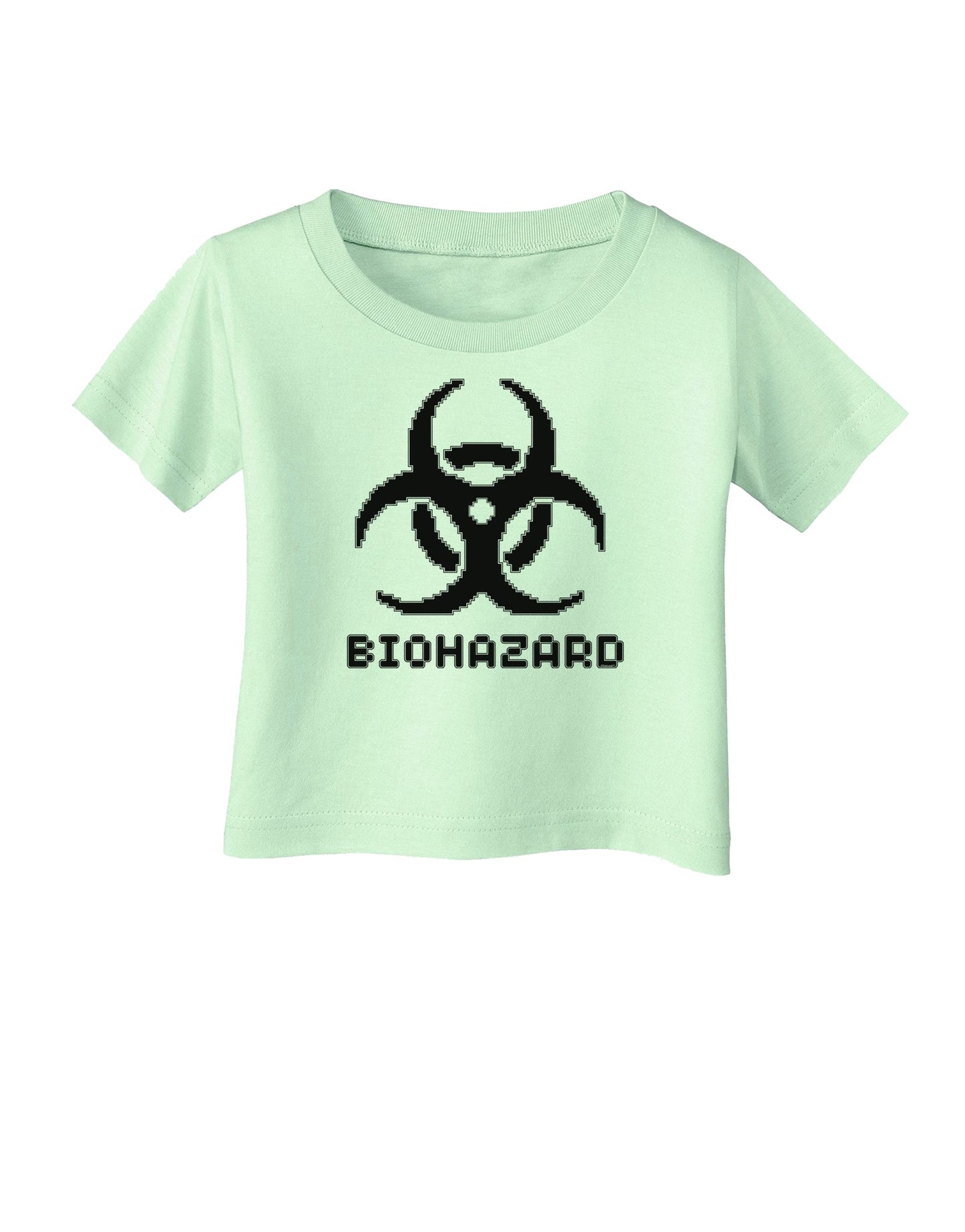 Biohazard Symbol Pixels - Apocalypse Infant T-Shirt-Infant T-Shirt-TooLoud-Light-Green-06-Months-Davson Sales