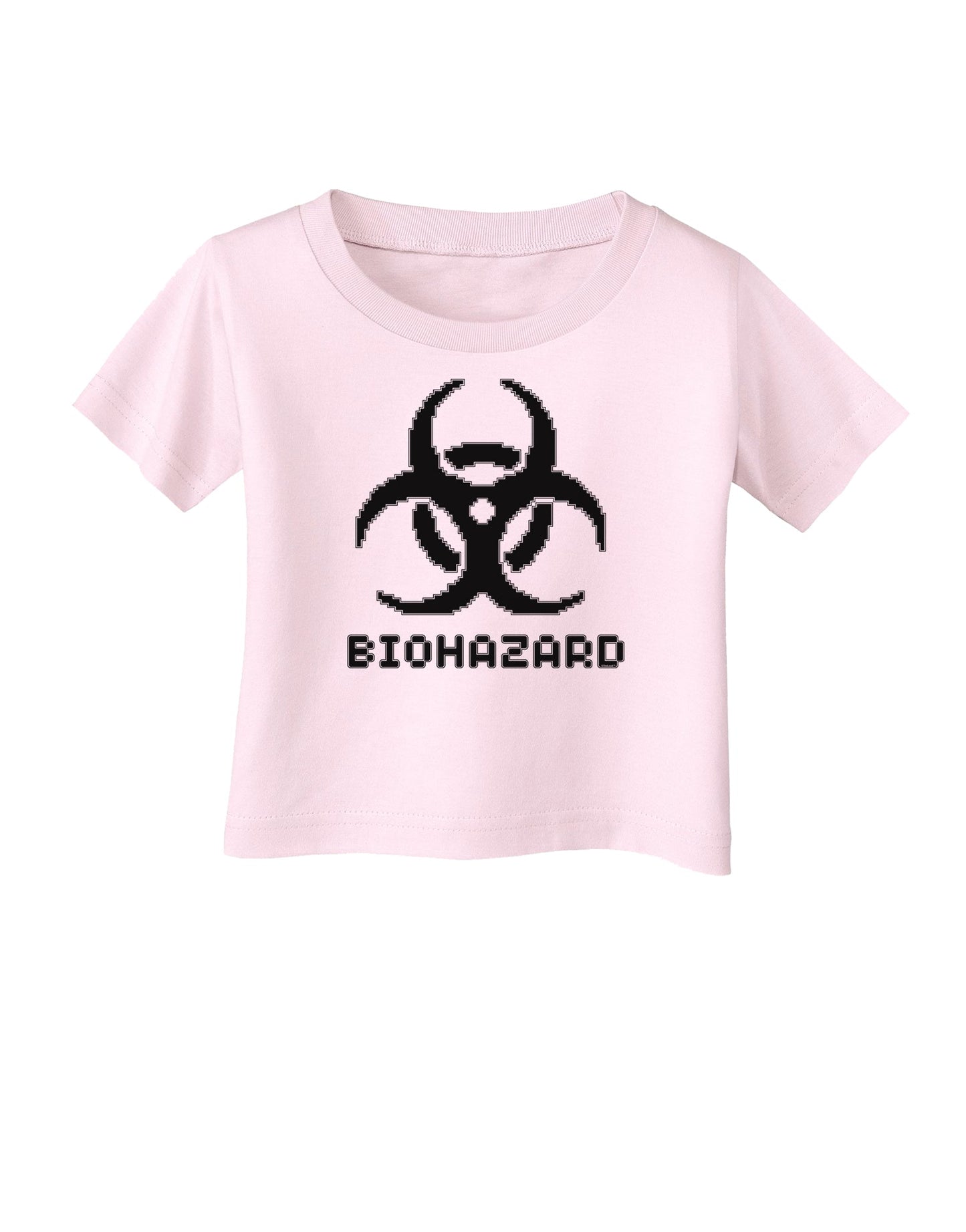 Biohazard Symbol Pixels - Apocalypse Infant T-Shirt-Infant T-Shirt-TooLoud-Light-Pink-06-Months-Davson Sales