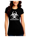 Biohazard Symbol Pixels - Apocalypse Juniors Crew Dark T-Shirt-T-Shirts Juniors Tops-TooLoud-Black-Juniors Fitted Small-Davson Sales