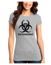 Biohazard Symbol Pixels - Apocalypse Juniors T-Shirt-Womens Juniors T-Shirt-TooLoud-Ash-Gray-Juniors Fitted XS-Davson Sales