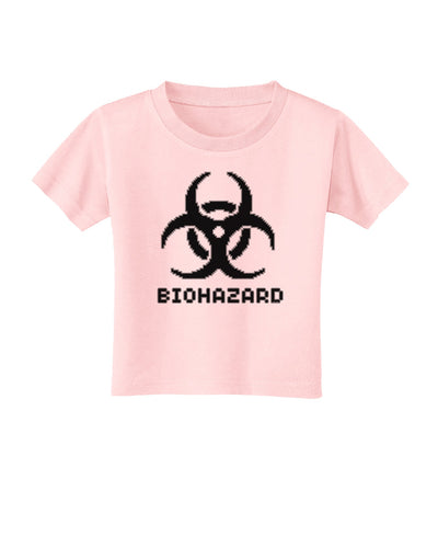 Biohazard Symbol Pixels - Apocalypse Toddler T-Shirt-Toddler T-Shirt-TooLoud-Light-Pink-2T-Davson Sales