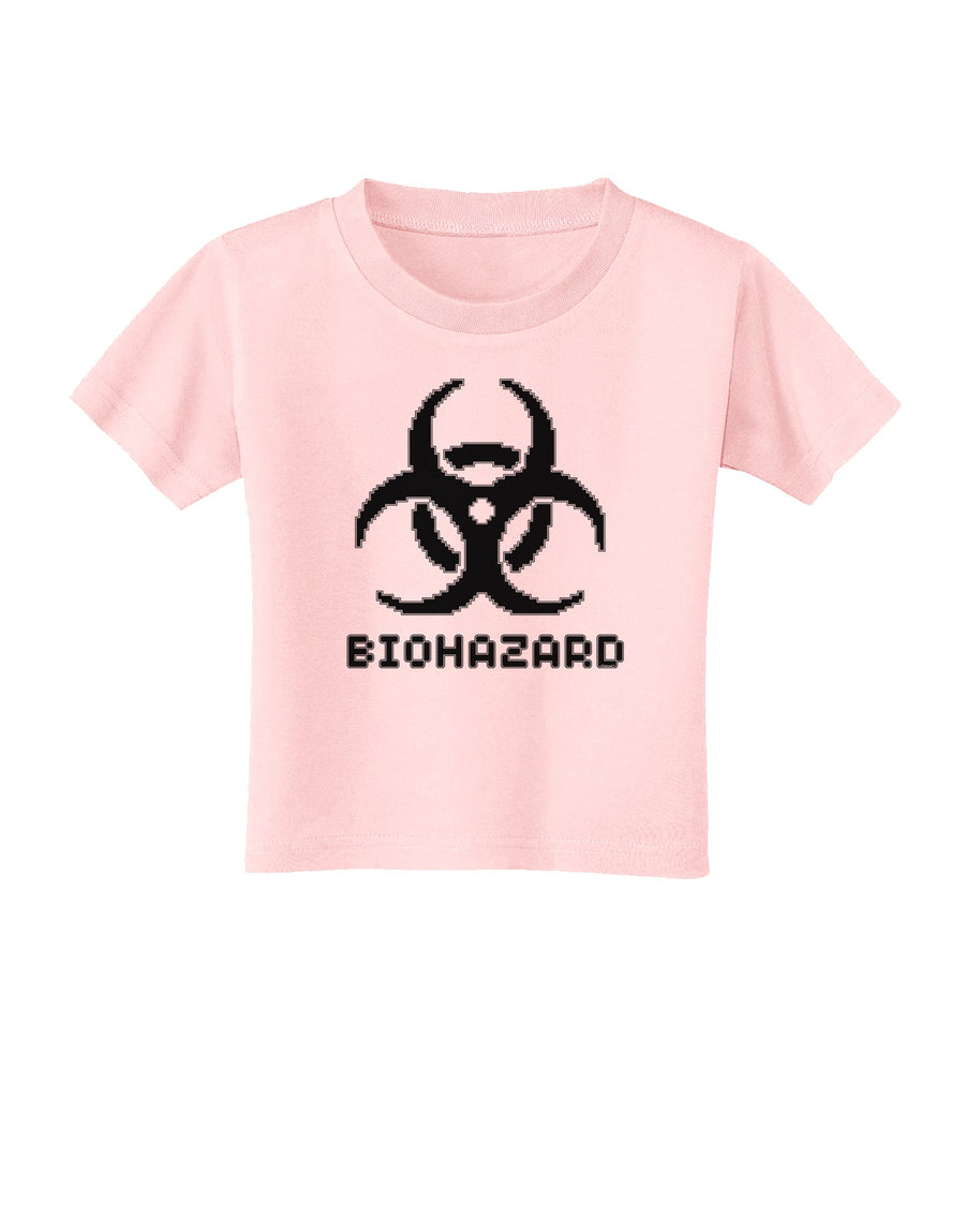 Biohazard Symbol Pixels - Apocalypse Toddler T-Shirt-Toddler T-Shirt-TooLoud-White-2T-Davson Sales