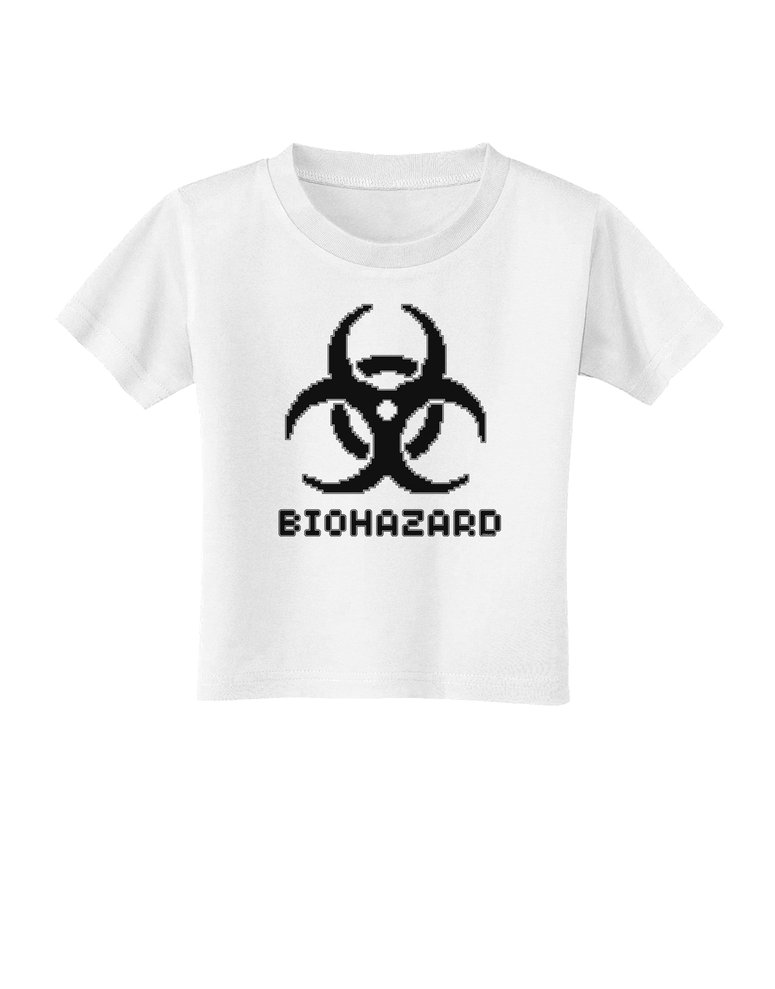 Biohazard Symbol Pixels - Apocalypse Toddler T-Shirt-Toddler T-Shirt-TooLoud-White-2T-Davson Sales