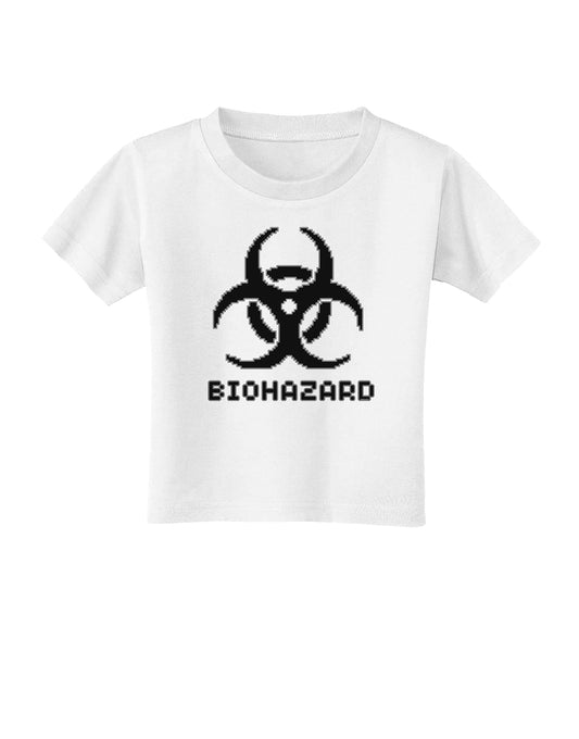 Biohazard Symbol Pixels - Apocalypse Toddler T-Shirt-Toddler T-Shirt-TooLoud-White-2T-Davson Sales