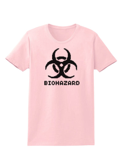 Biohazard Symbol Pixels - Apocalypse Womens T-Shirt-Womens T-Shirt-TooLoud-PalePink-X-Small-Davson Sales