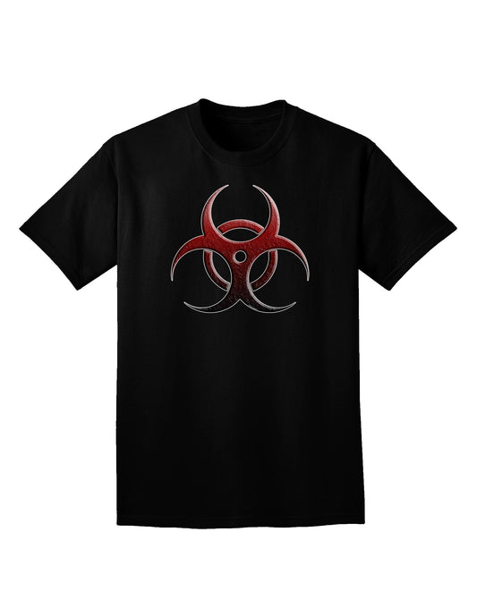 Biohazard Symbol Red Stone - Apocalypse Adult Dark V-Neck T-Shirt-Mens V-Neck T-Shirt-TooLoud-Black-Small-Davson Sales