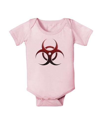 Biohazard Symbol Red Stone - Apocalypse Baby Romper Bodysuit-Baby Romper-TooLoud-Light-Pink-06-Months-Davson Sales