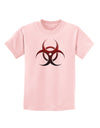 Biohazard Symbol Red Stone - Apocalypse Childrens T-Shirt-Childrens T-Shirt-TooLoud-PalePink-X-Small-Davson Sales