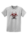 Biohazard Symbol Red Stone - Apocalypse Childrens T-Shirt-Childrens T-Shirt-TooLoud-AshGray-X-Small-Davson Sales