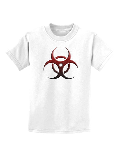 Biohazard Symbol Red Stone - Apocalypse Childrens T-Shirt-Childrens T-Shirt-TooLoud-White-X-Small-Davson Sales