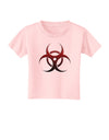 Biohazard Symbol Red Stone - Apocalypse Toddler T-Shirt-Toddler T-Shirt-TooLoud-Light-Pink-2T-Davson Sales