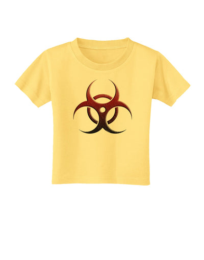 Biohazard Symbol Red Stone - Apocalypse Toddler T-Shirt-Toddler T-Shirt-TooLoud-Daffodil-Yellow-2T-Davson Sales