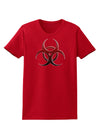 Biohazard Symbol Red Stone - Apocalypse Womens Dark T-Shirt-Womens T-Shirt-TooLoud-Red-X-Small-Davson Sales