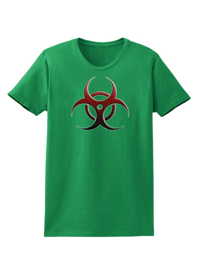 Biohazard Symbol Red Stone - Apocalypse Womens Dark T-Shirt-Womens T-Shirt-TooLoud-Kelly-Green-X-Small-Davson Sales