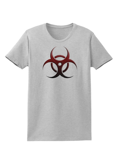 Biohazard Symbol Red Stone - Apocalypse Womens T-Shirt-Womens T-Shirt-TooLoud-AshGray-X-Small-Davson Sales